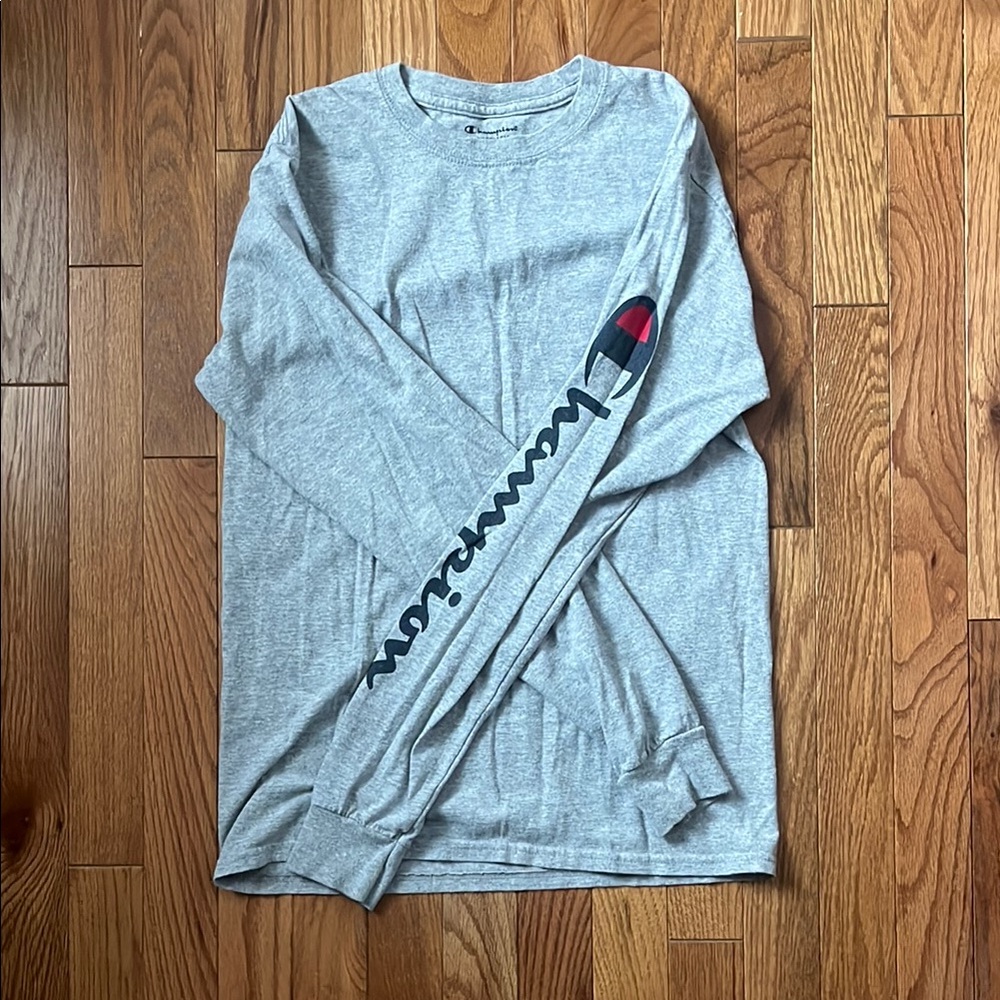Champion Men's Gray Long Sleeve Shirt